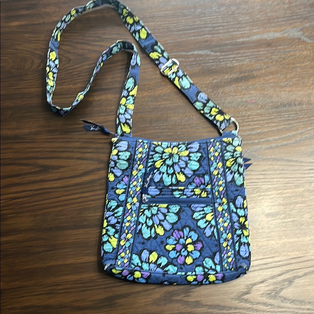 Vera Bradley Hipster Floral Crossbody Bag - Blue and Yellow